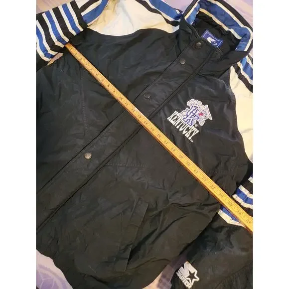 Vintage 90s Kentucky Wildcats Starter Jacket XL NCAA Basketball Football Puffer - Picture 7 of 9